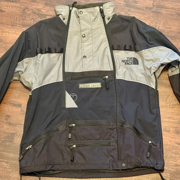 Vintage The North Face Steep Tech Jacket Apogee Scot Schmidt Black Gray Size XL - Picture 3 of 11